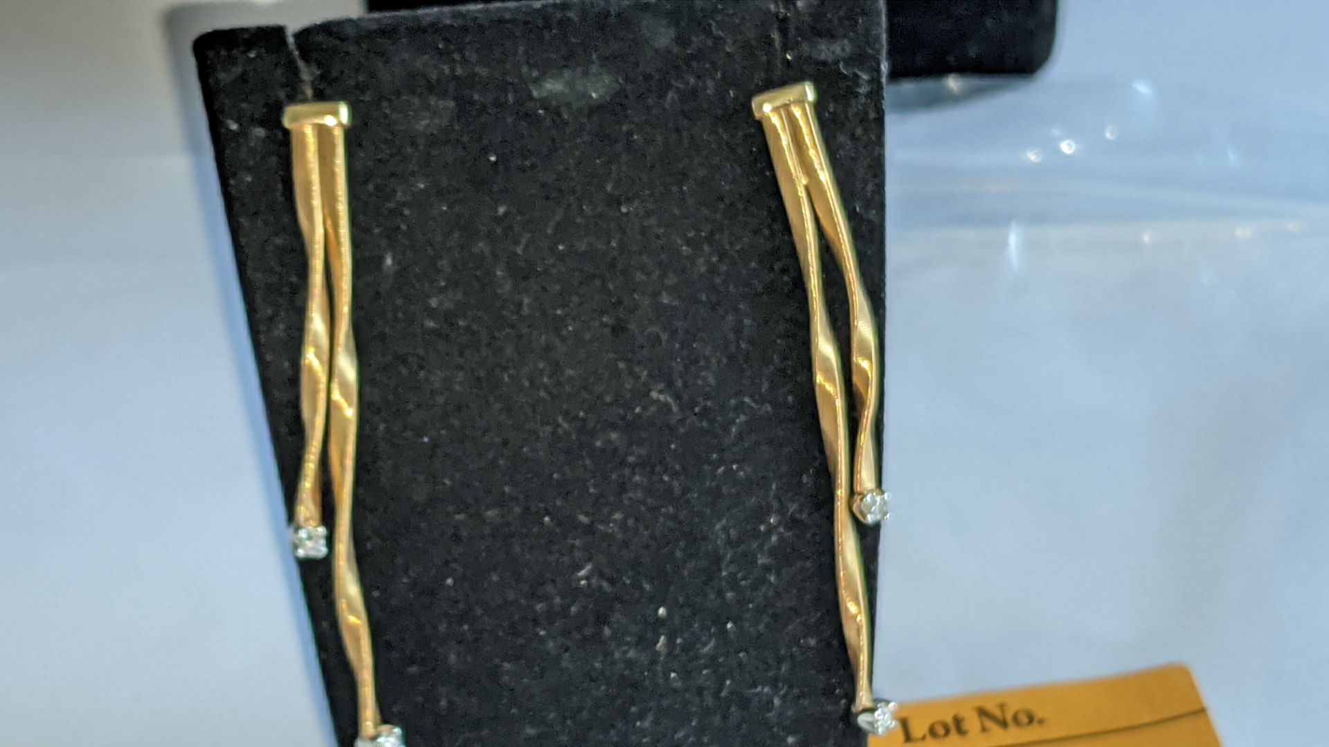 Pair of 18ct yellow gold & diamond earrings with total ctw of diamonds 0.20ct. RRP £2,070 - Image 2 of 10