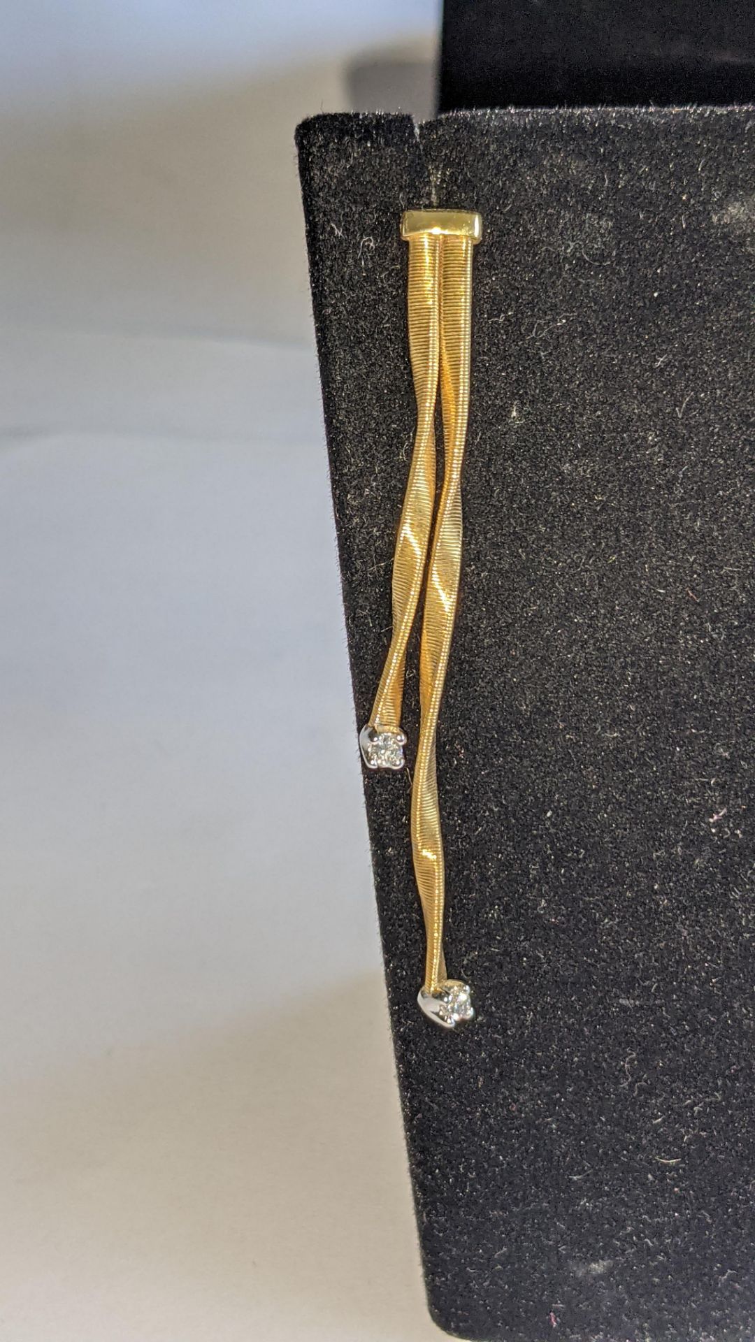 Pair of 18ct yellow gold & diamond earrings with total ctw of diamonds 0.20ct. RRP £2,070 - Image 4 of 10