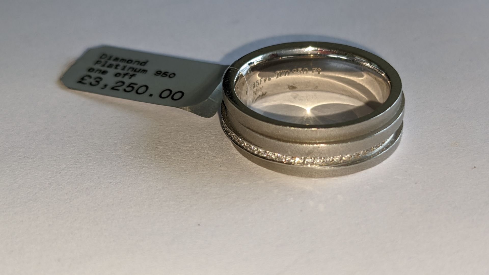 Platinum 950 ring with diamonds set all the way round RRP £3,250 - Image 4 of 15