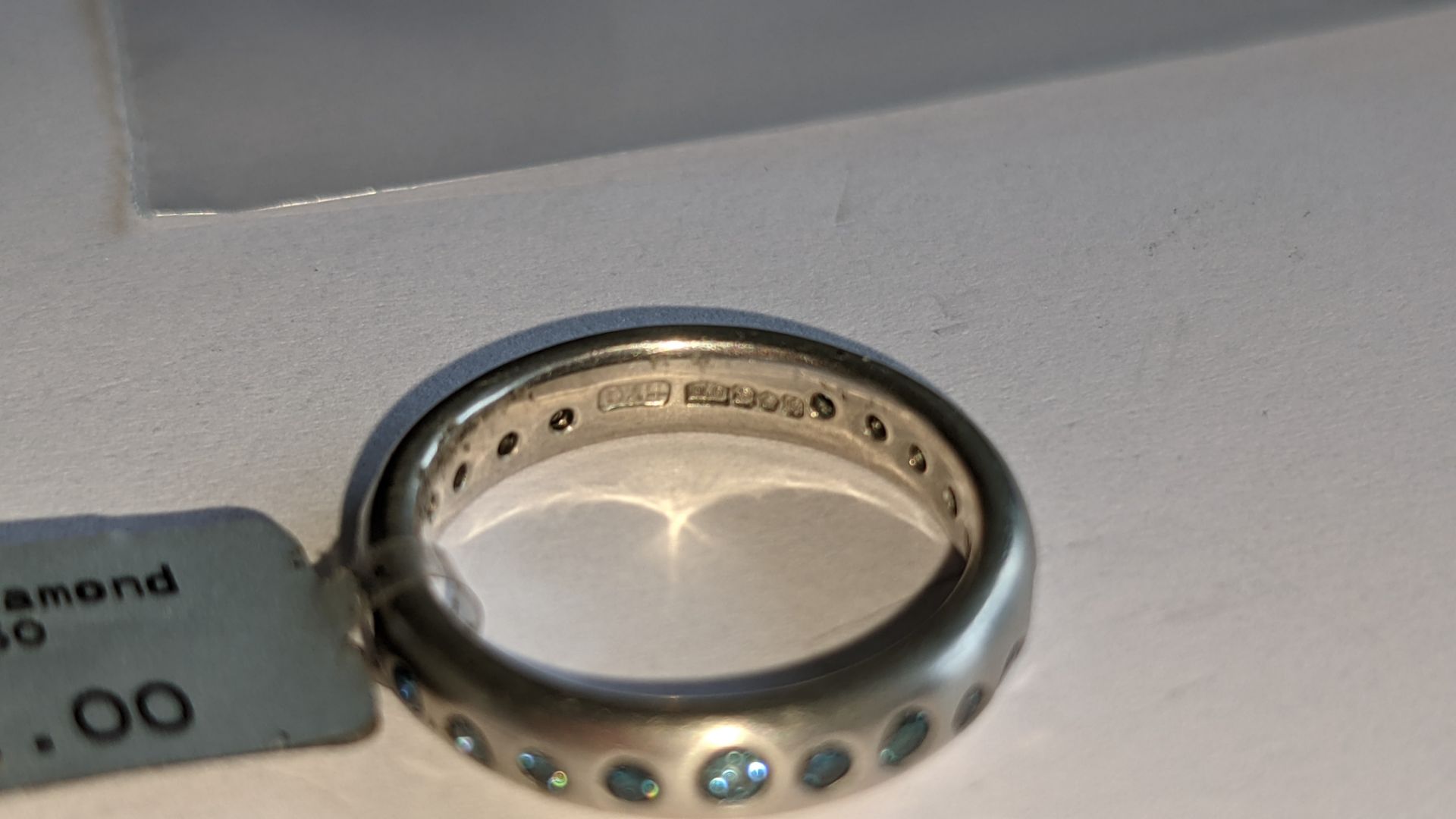 Platinum 950 ring with blue coloured diamonds, total weight 0.60ct. RRP £2,912 - Image 7 of 13