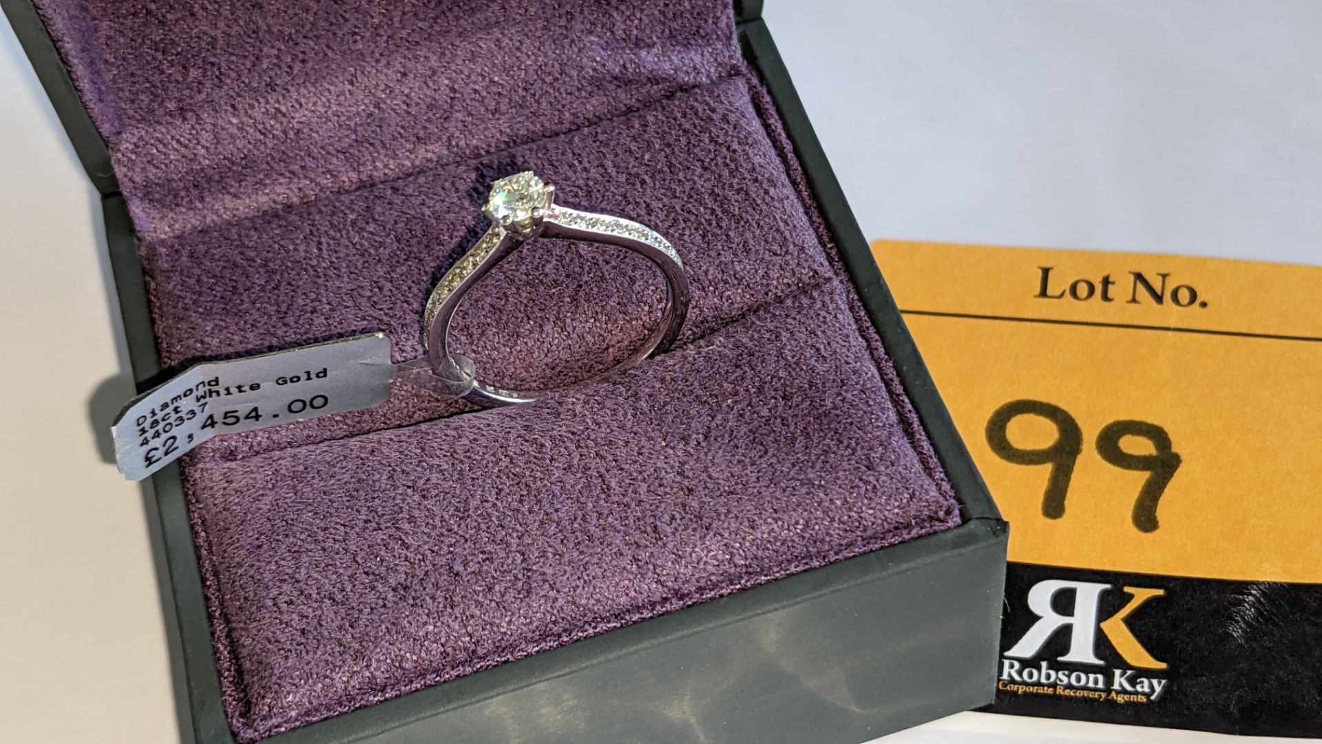 18ct white gold ring with 0.50ct G/Si diamond RRP £2,454 - Image 2 of 14