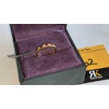 18ct yellow gold ring with rubies & what are assumed to be diamonds. RRP £575