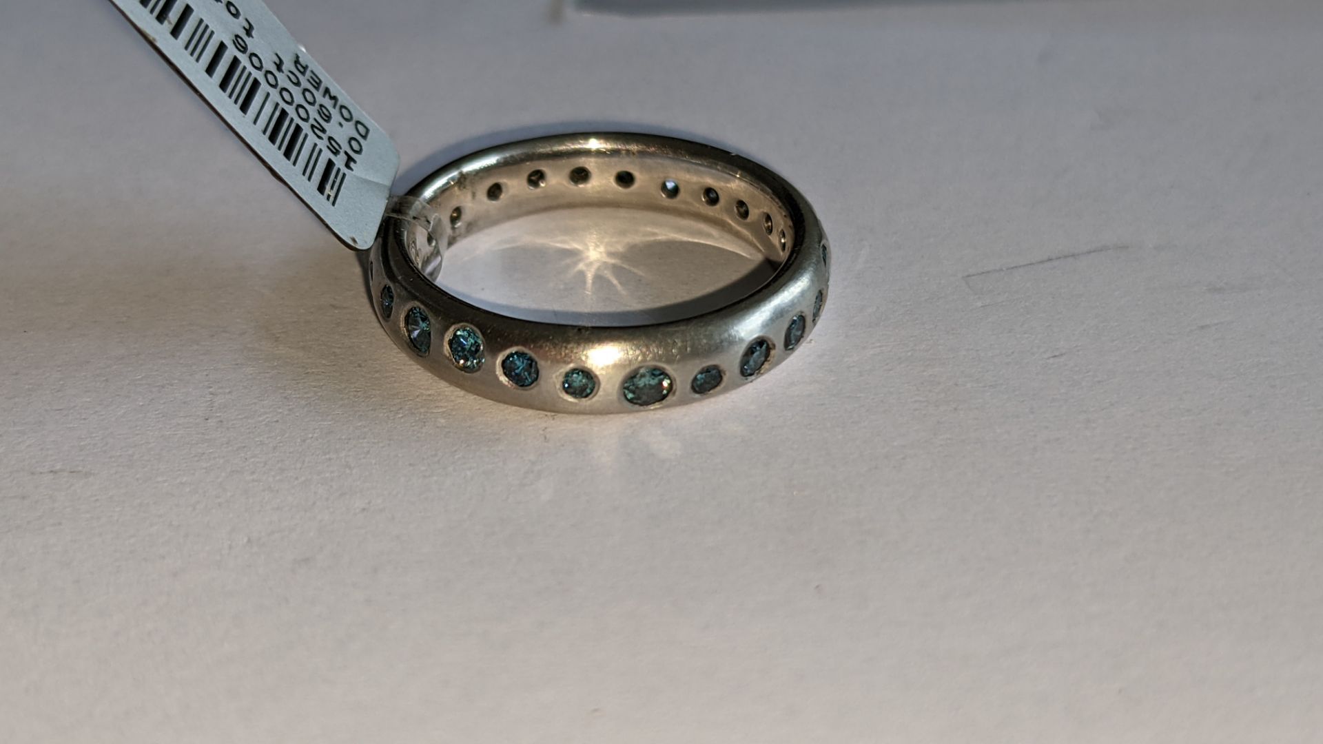 Platinum 950 ring with blue coloured diamonds, total weight 0.60ct. RRP £2,912 - Image 5 of 13
