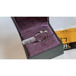 Platinum 950 square ring with solitaire diamond. RRP £995