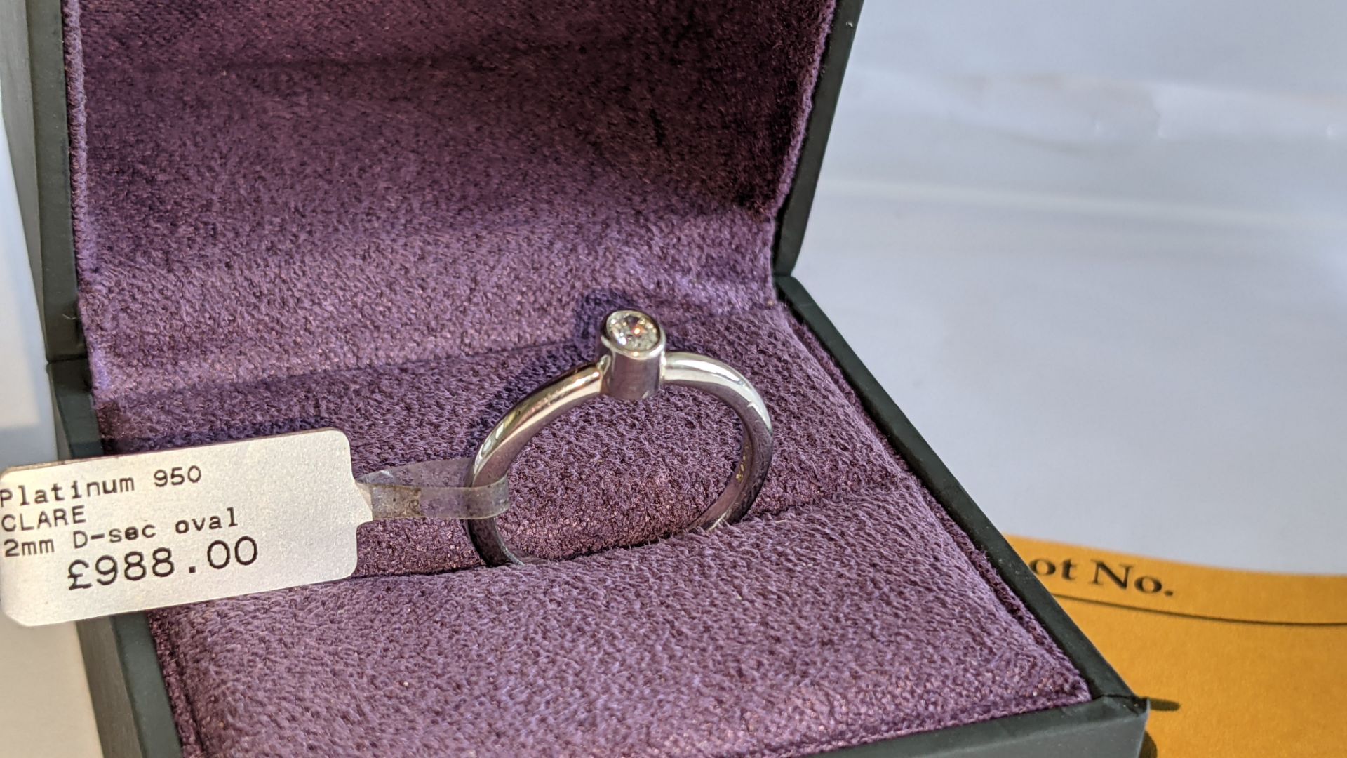 Platinum 950 & diamond ring with 0.15ct oval diamond RRP £988 - Image 5 of 14