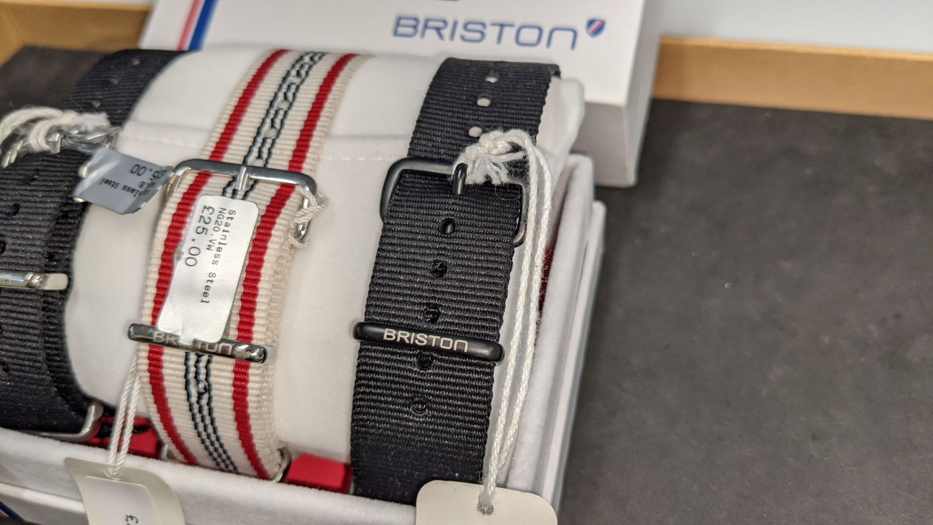 3 assorted Briston OEM replacement "NATO" watchstraps. Retail price appears to be £25 per strap. One - Image 7 of 10