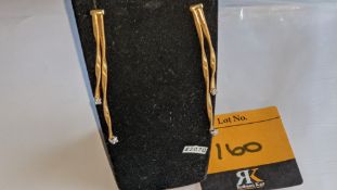 Pair of 18ct yellow gold & diamond earrings with total ctw of diamonds 0.20ct. RRP £2,070