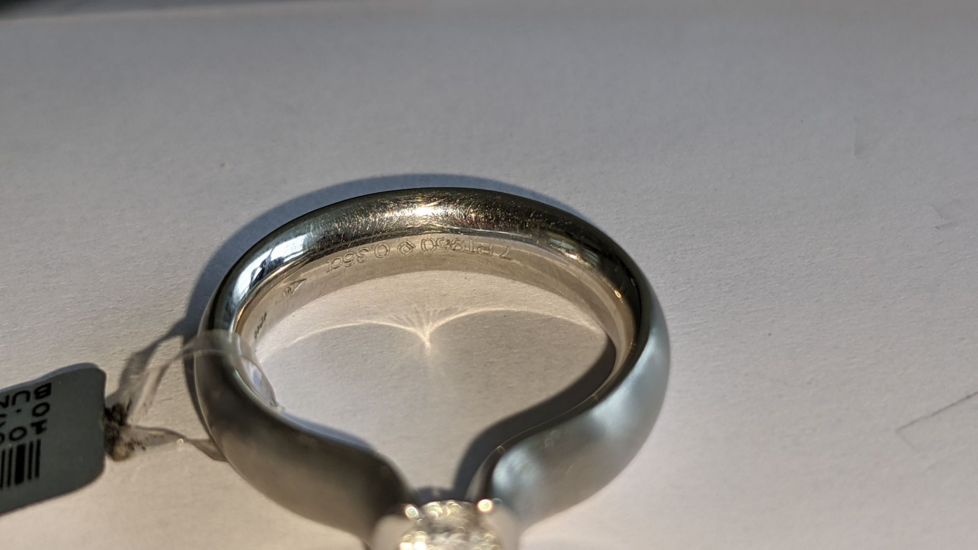 Platinum 950 diamond ring with 0.36ct GH/VS brilliant cut diamond. RRP £3,788 - Image 11 of 14