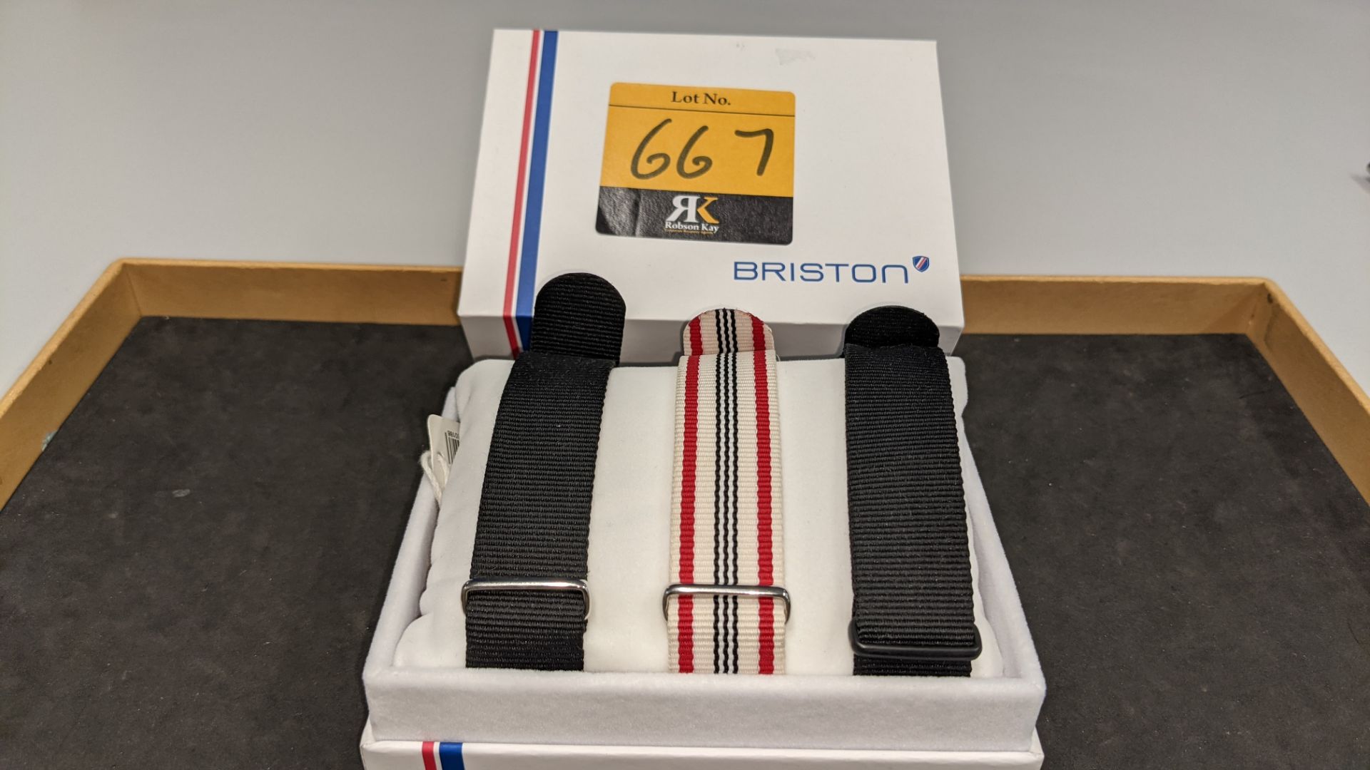 3 assorted Briston OEM replacement "NATO" watchstraps. Retail price appears to be £25 per strap. One - Image 2 of 10