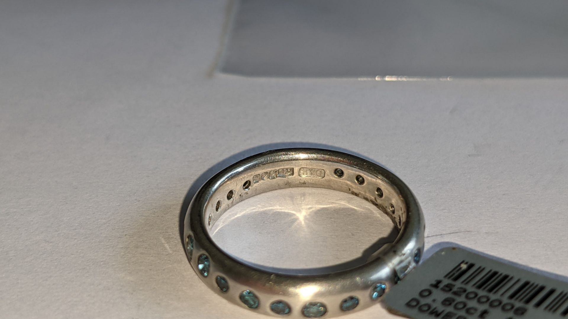 Platinum 950 ring with blue coloured diamonds, total weight 0.60ct. RRP £2,912 - Image 9 of 13