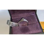 18ct white gold ring with 0.07ct H/Si diamond. RRP £1,296