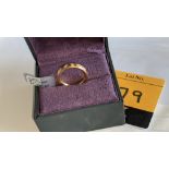 18ct rose gold & diamond ring with 0.75ct (G/VS1) total carat weight. RRP £4,237