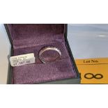 Platinum 950 & 0.6ct pink sapphire ring RRP £2,597