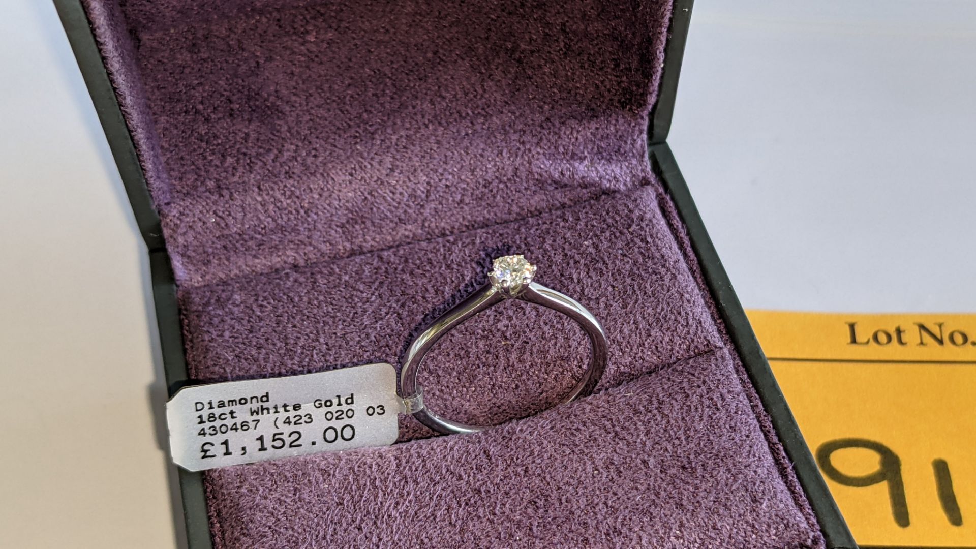 18ct white gold & diamond ring with 0.20ct G/Si brilliant cut diamond RRP £1,152 - Image 16 of 17