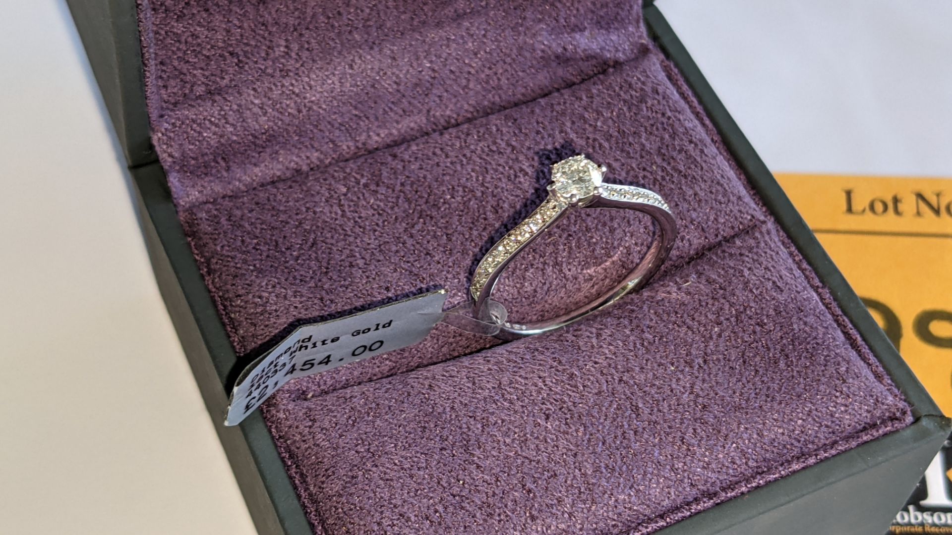 18ct white gold ring with 0.50ct G/Si diamond RRP £2,454 - Image 4 of 14