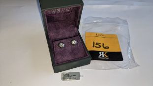 Pair of 18ct white gold & diamond earrings with total ctw of 0.75ct. RRP £2,428