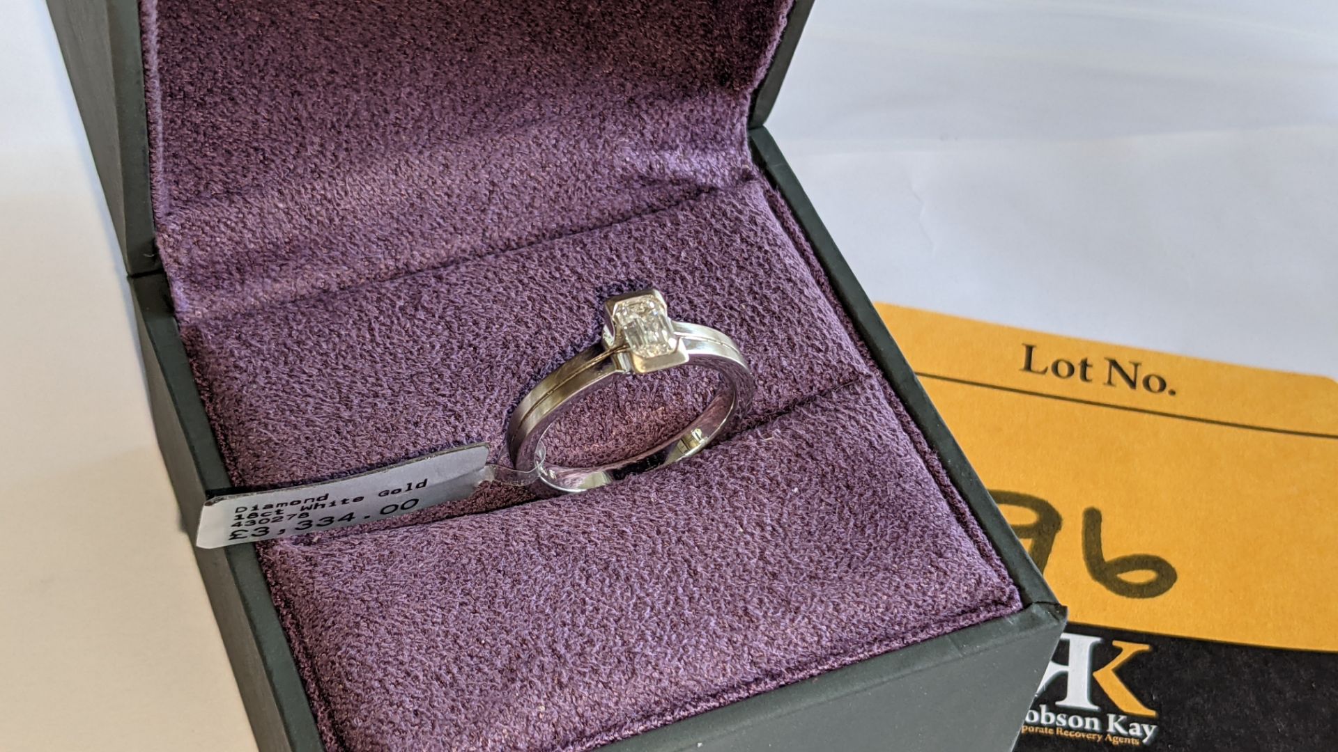 18ct white gold & diamond ring with 0.50ct H/Si diamond RRP £3,334 - Image 4 of 16