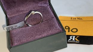 Platinum 950 & diamond ring with 0.17ct D/IF diamond. RRP £1,925