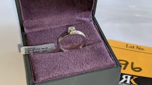 18ct white gold & diamond ring with 0.50ct H/Si diamond RRP £3,334