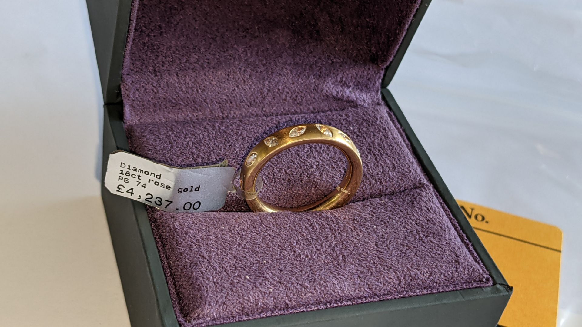 18ct rose gold & diamond ring with 0.75ct (G/VS1) total carat weight. RRP £4,237 - Image 4 of 17