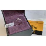 18ct white gold & diamond ring with 0.20ct G/Si central stone. RRP £829