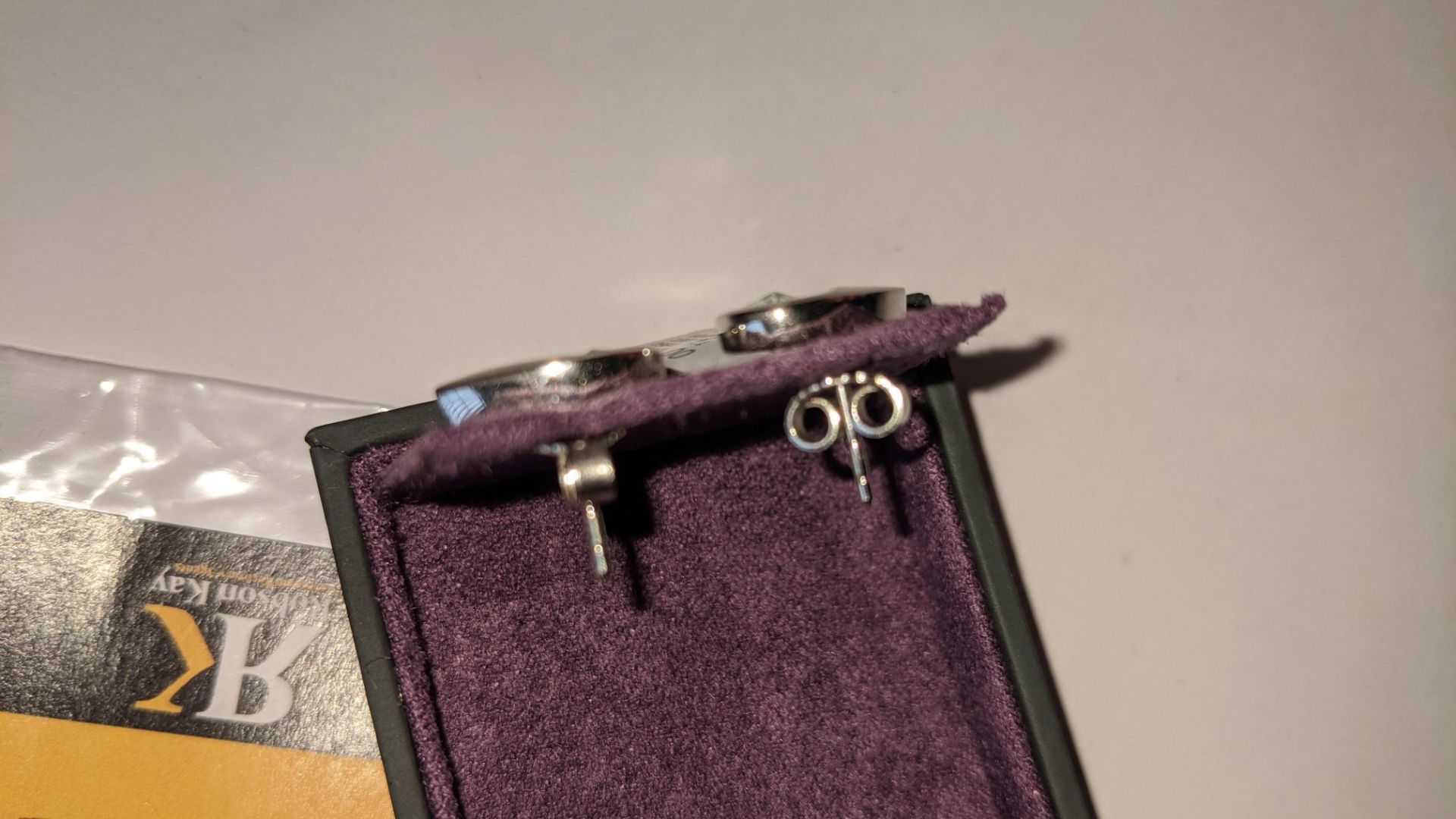 Pair of 18ct white gold & aquamarine earrings RRP £609 - Image 6 of 9