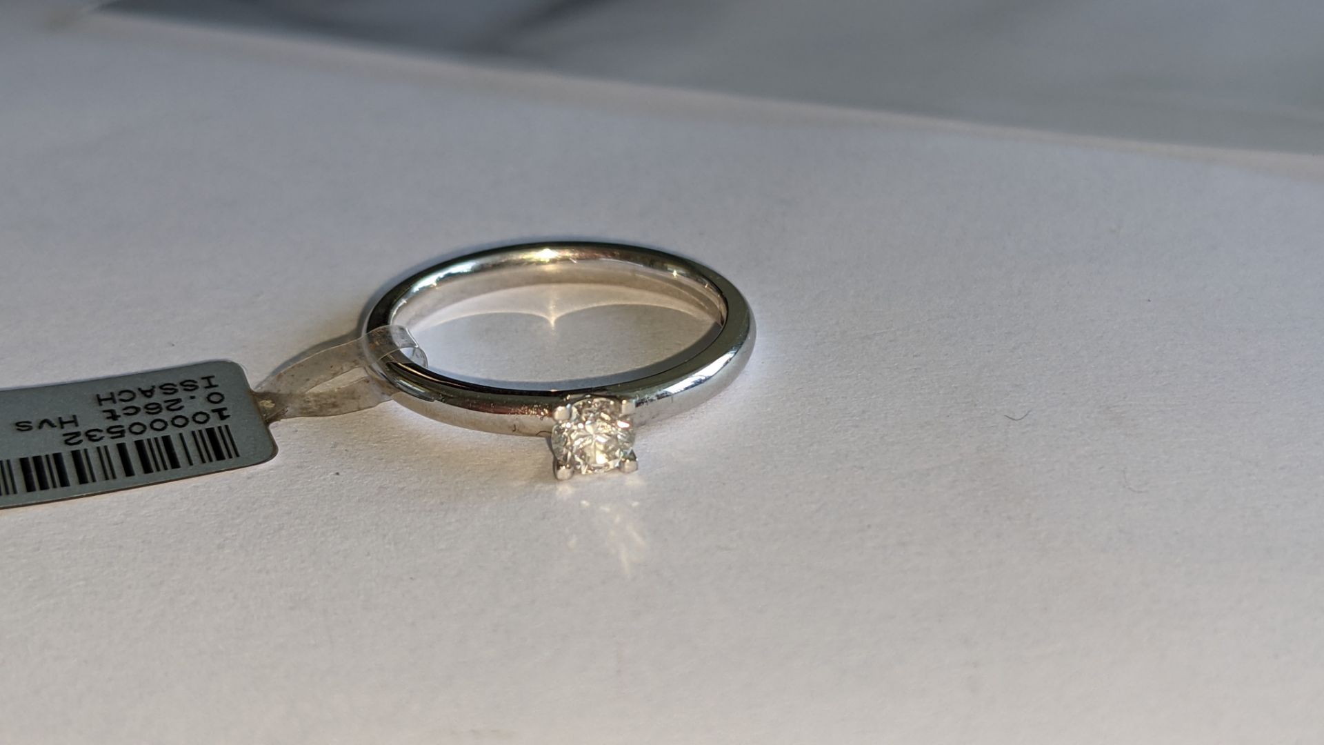 Platinum 950 diamond ring with 0.26ct H/VS central stone. RRP £1,872 - Image 4 of 15