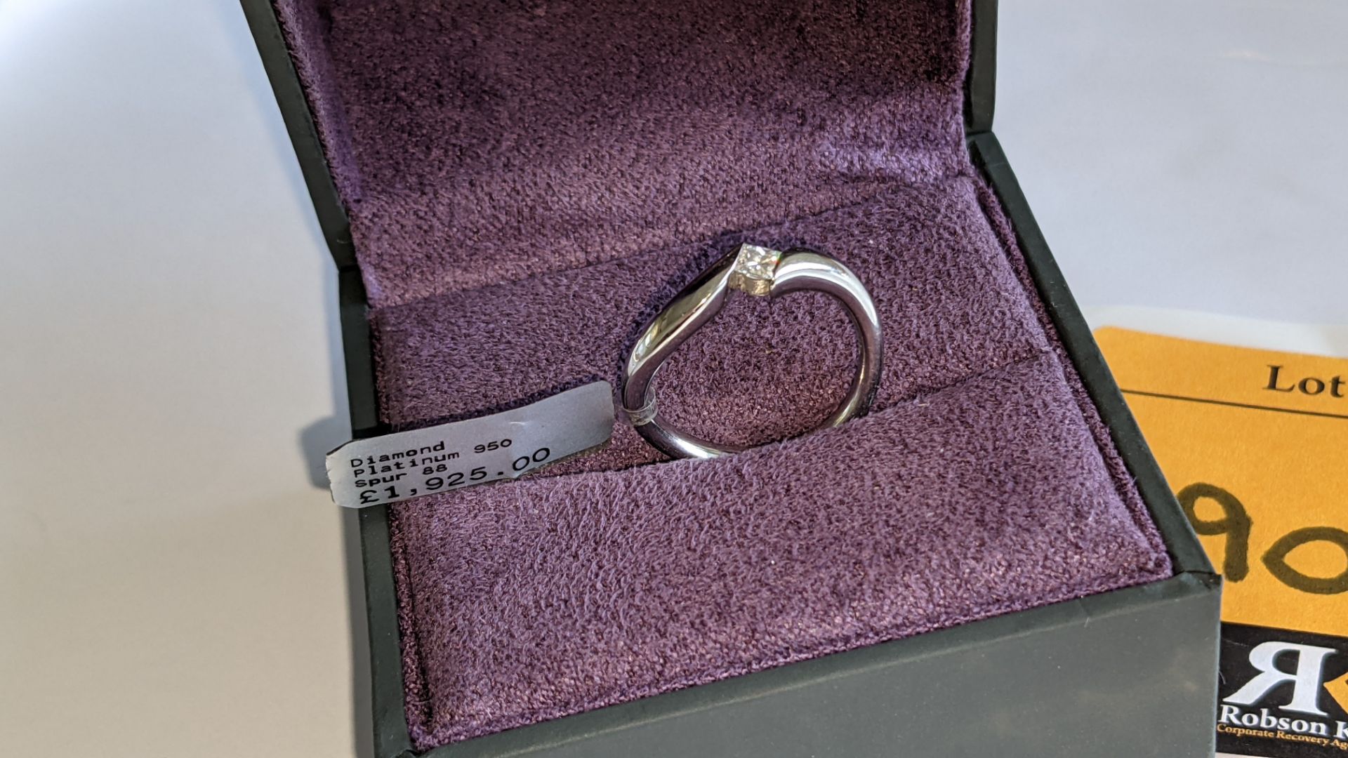 Platinum 950 & diamond ring with 0.17ct D/IF diamond. RRP £1,925 - Image 2 of 15