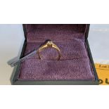18ct yellow gold ring with 0.2ct diamond. RRP £995