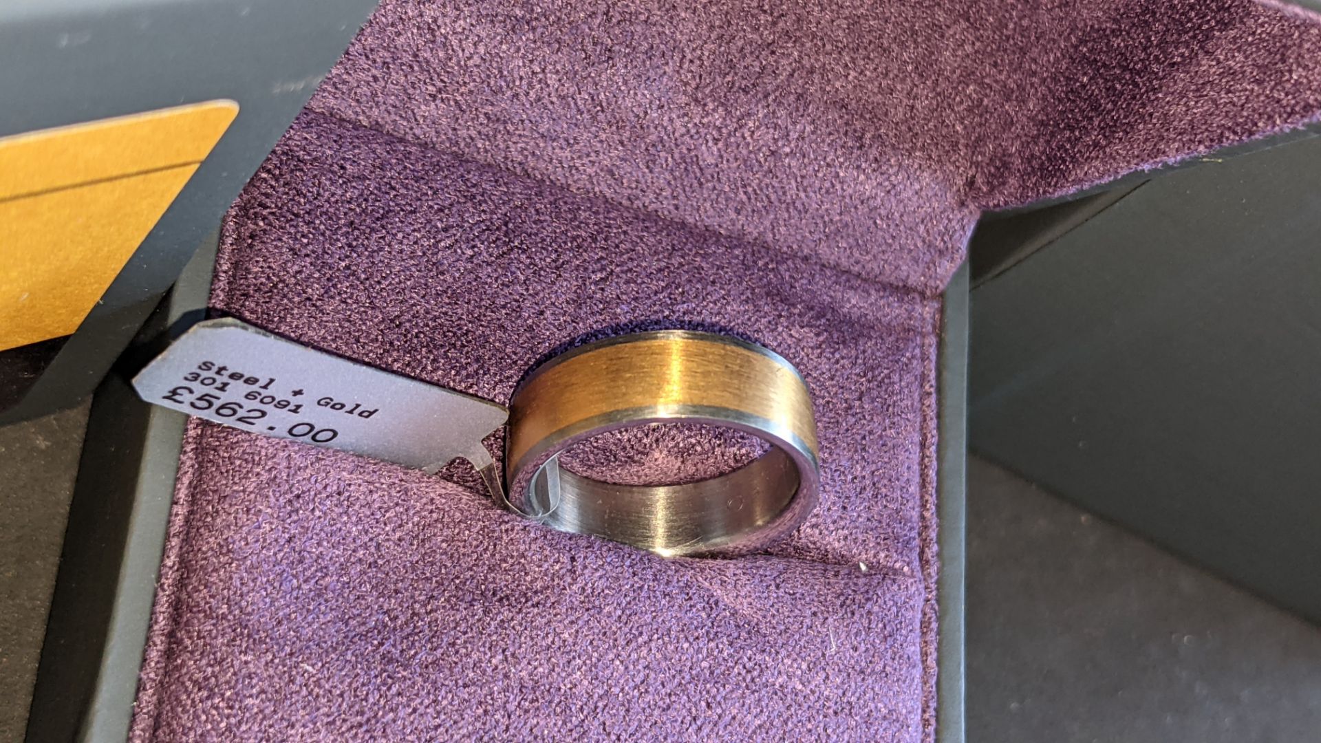 Steel & 18ct rose gold ring RRP £562 - Image 4 of 15