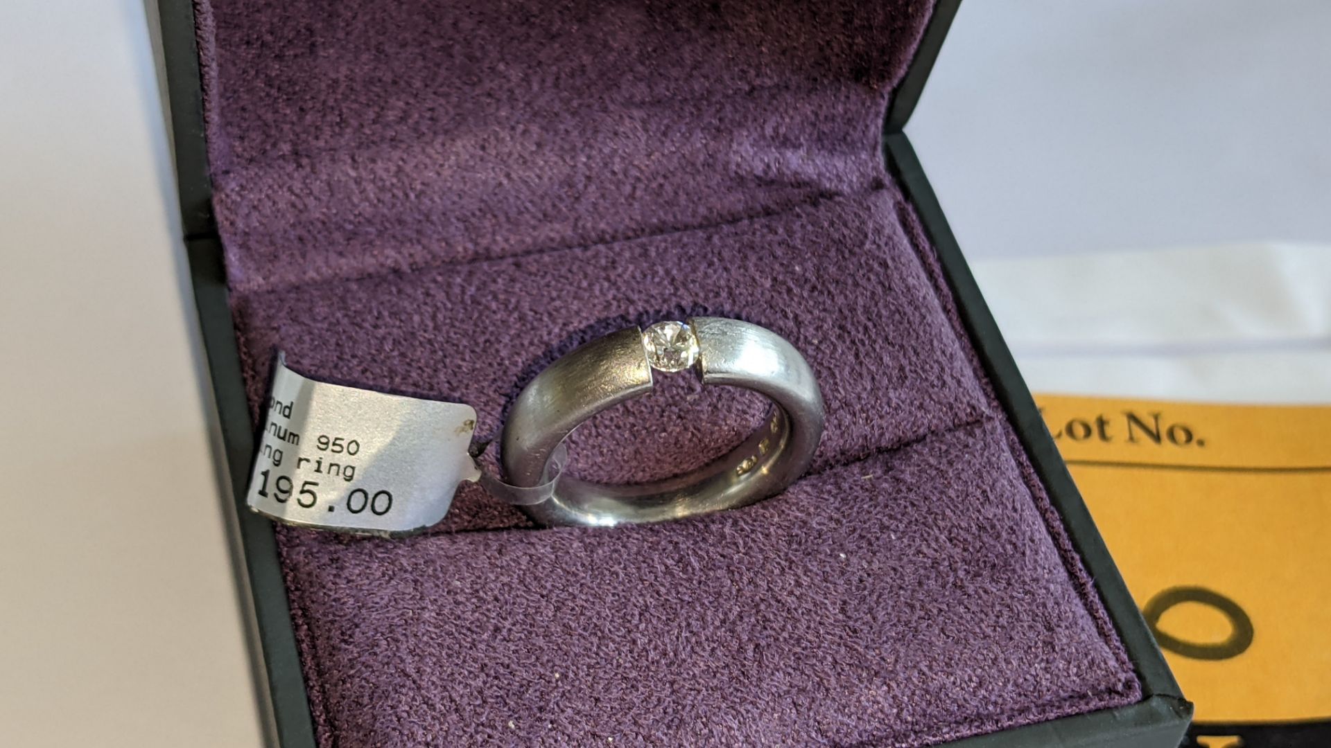 Platinum 950 ring with tension mounted diamond. RRP £3,195 - Image 13 of 14