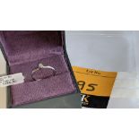 Platinum 950 & diamond ring with 0.15ct oval diamond RRP £988