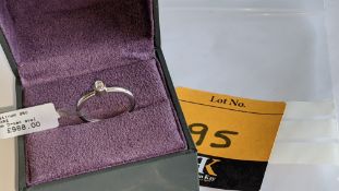 Platinum 950 & diamond ring with 0.15ct oval diamond RRP £988