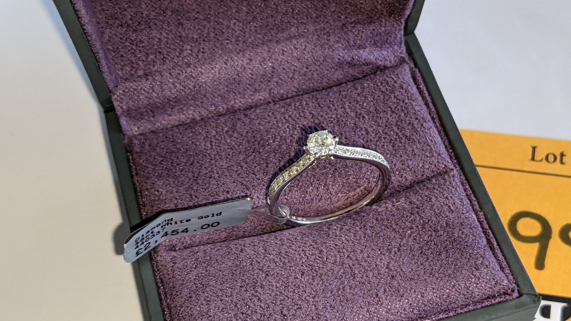 18ct white gold ring with 0.50ct G/Si diamond RRP £2,454 - Image 3 of 14