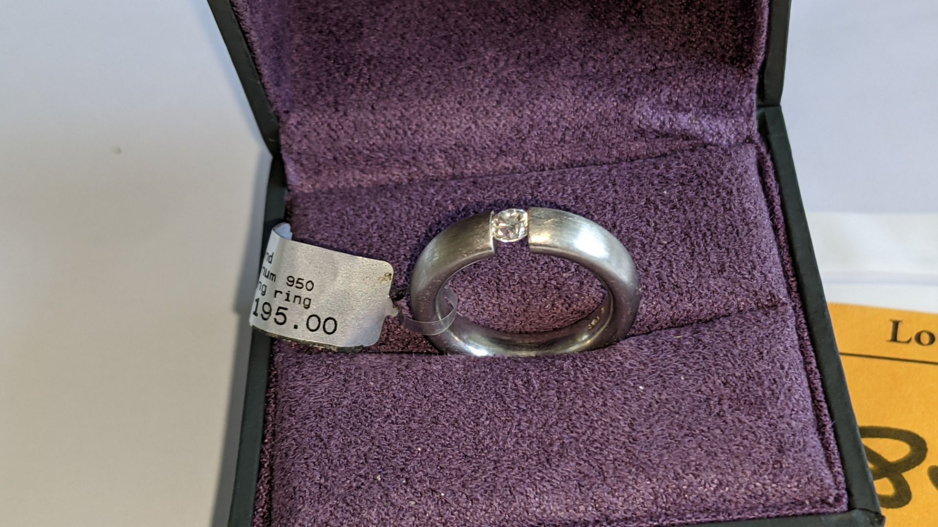 Platinum 950 ring with tension mounted diamond. RRP £3,195 - Image 11 of 14