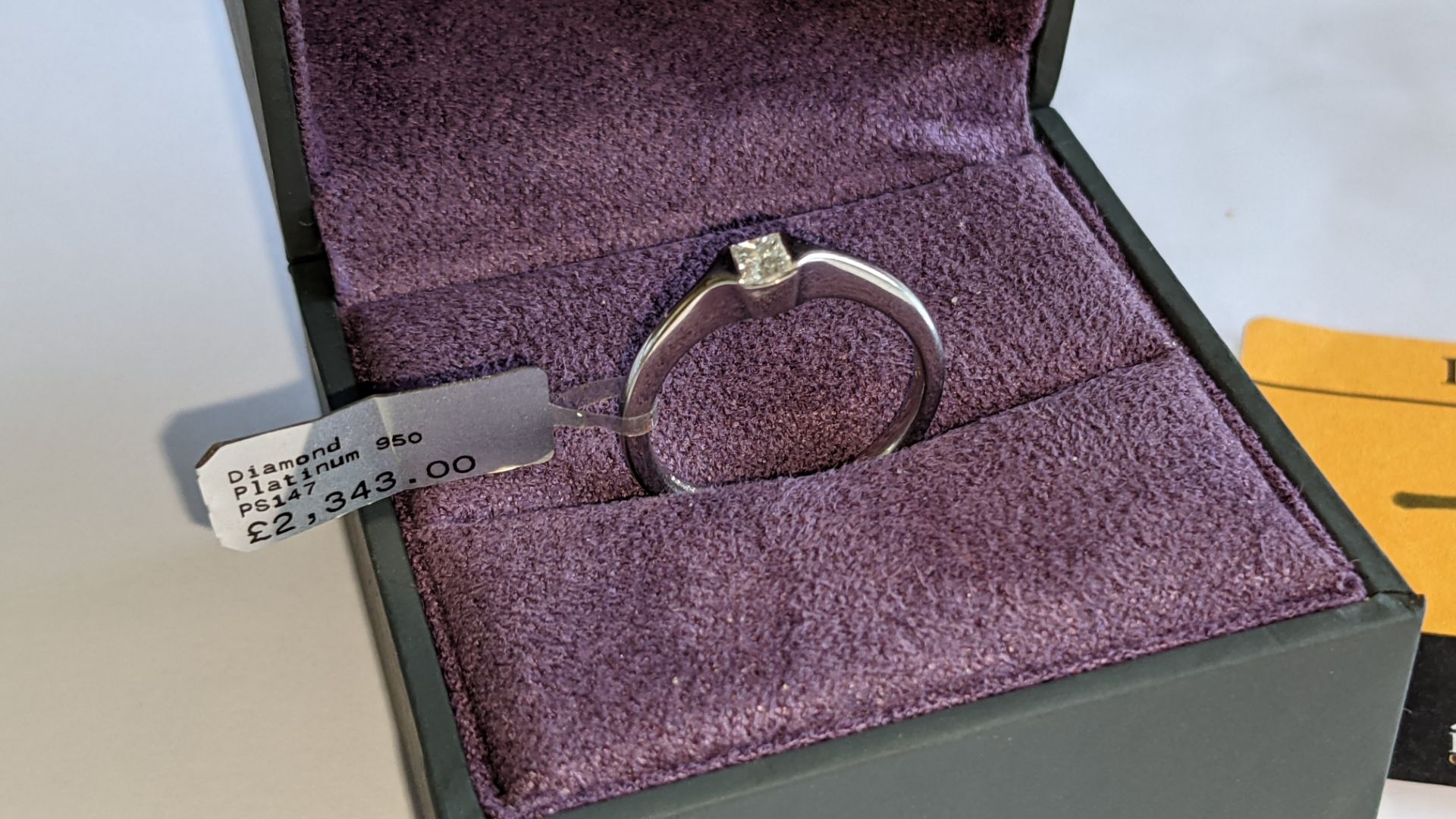 Platinum 950 ring with central 0.25ct diamond. RRP £2,343 - Image 2 of 15