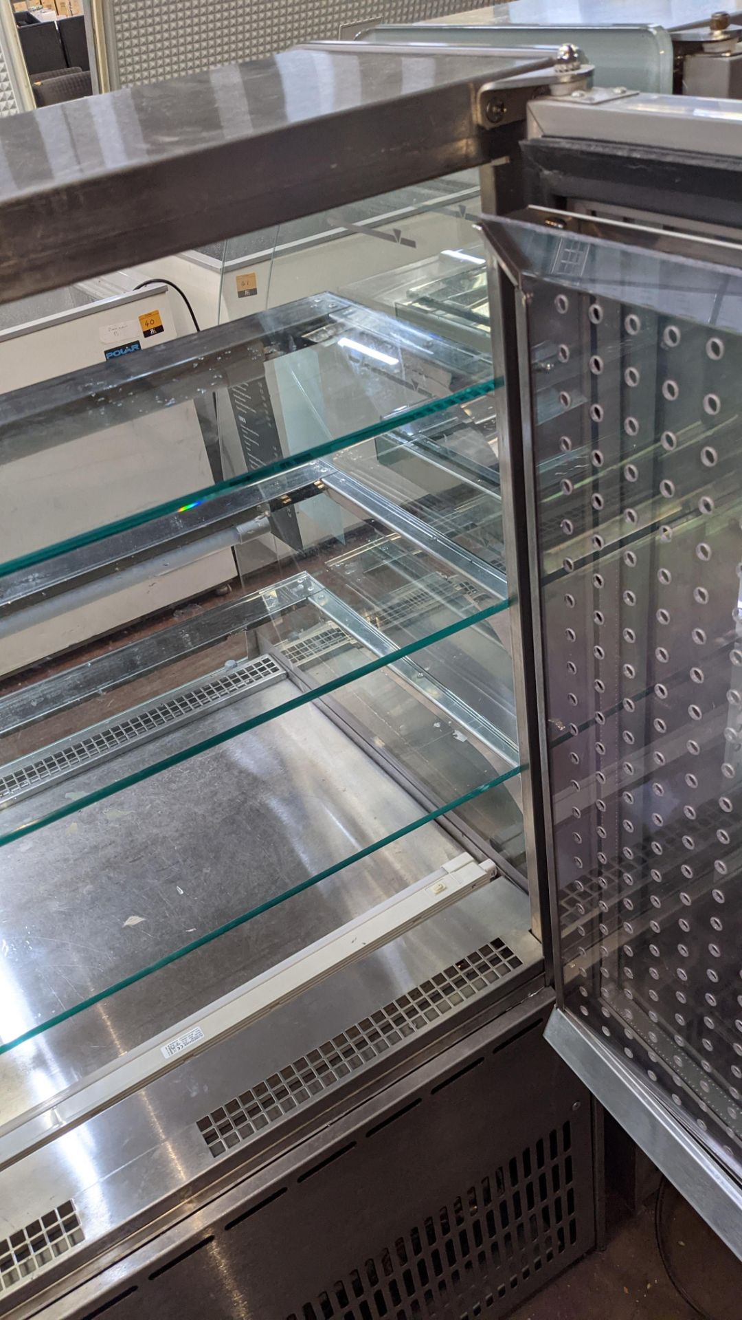 Stainless steel & glass open front refrigerated display unit - Image 12 of 12