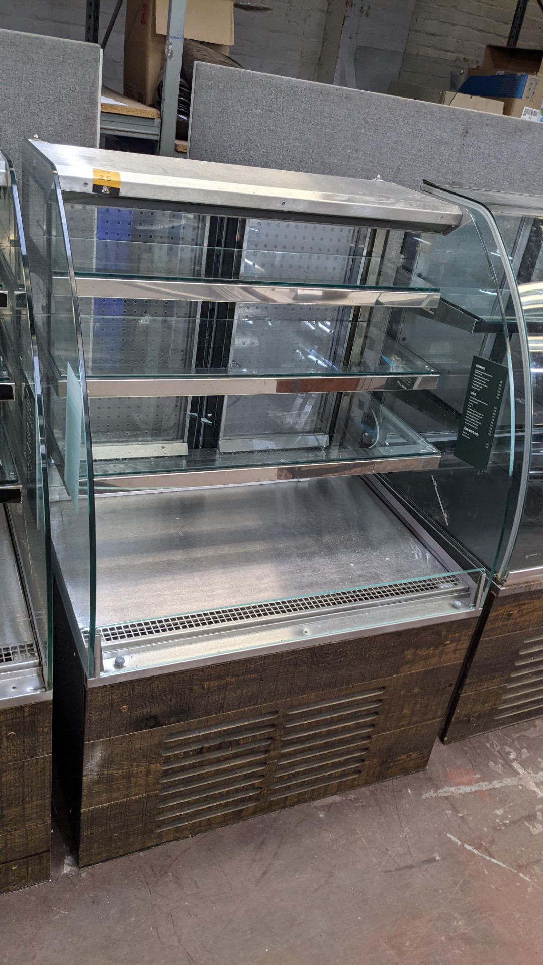 Stainless steel & glass open front refrigerated display unit - Image 2 of 12