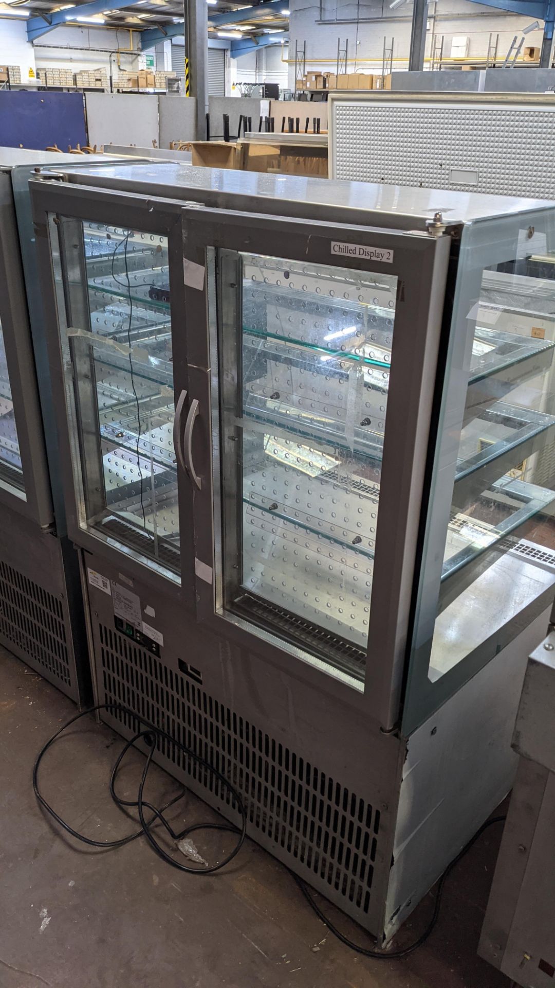 Stainless steel & glass open front refrigerated display unit - Image 7 of 11