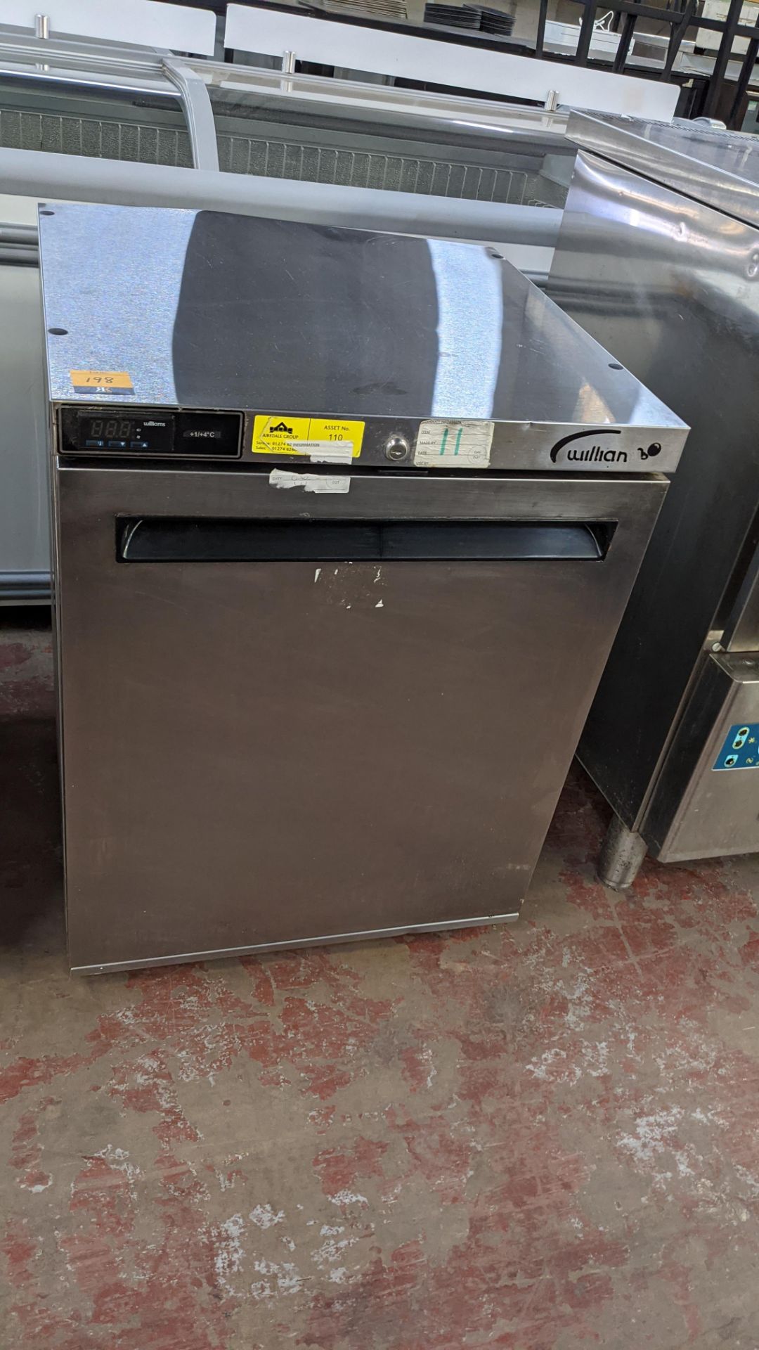 Williams stainless steel under counter fridge - Image 2 of 5