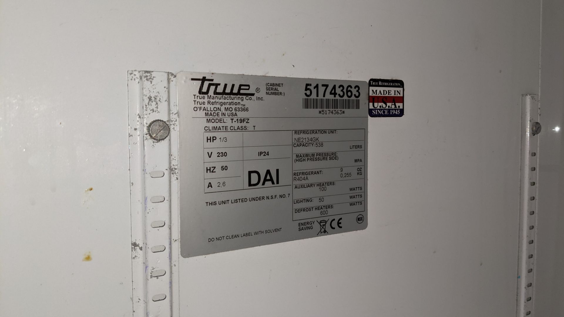 True Refrigeration stainless steel mobile single door freezer - Image 5 of 6