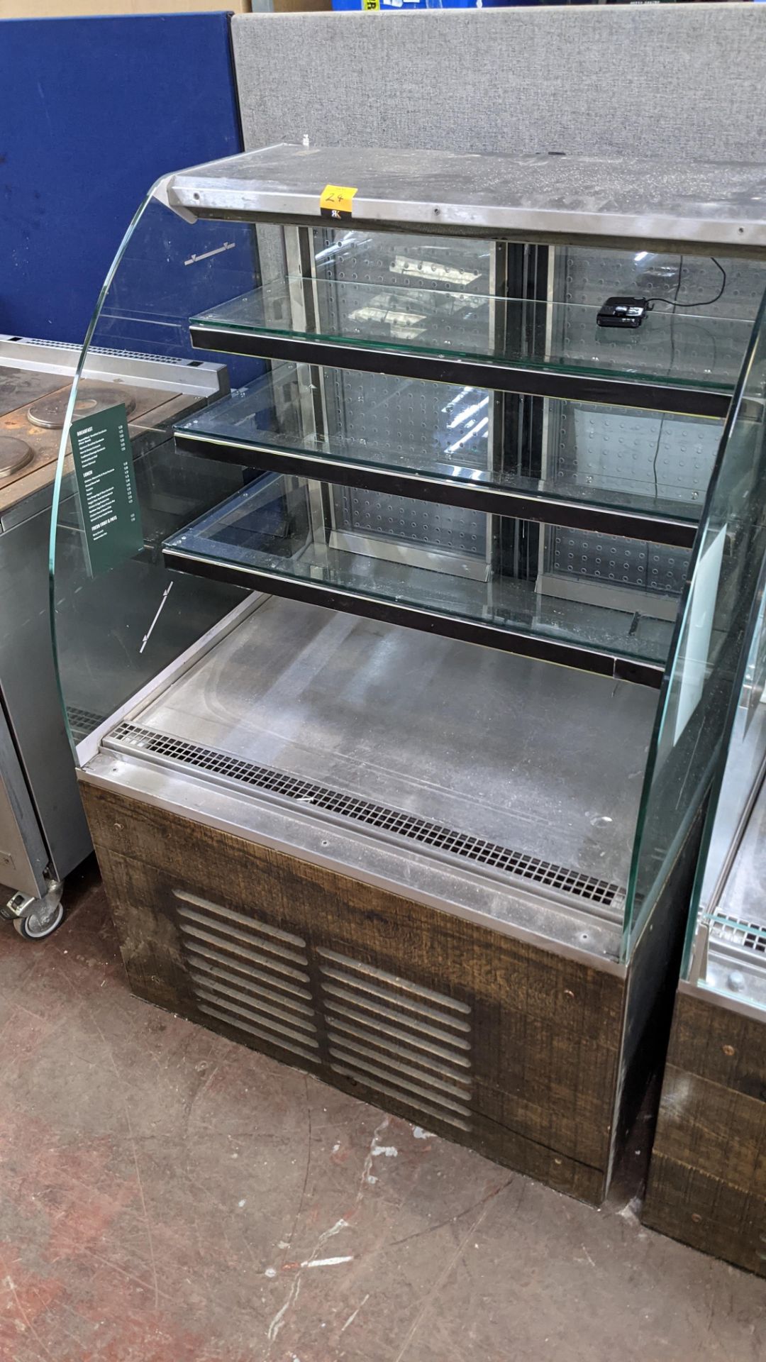 Stainless steel & glass open front refrigerated display unit - Image 4 of 11