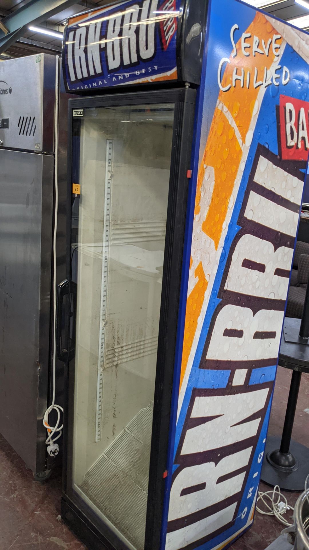 Irn Bru branded Husky tall clear door display fridge - Image 3 of 6