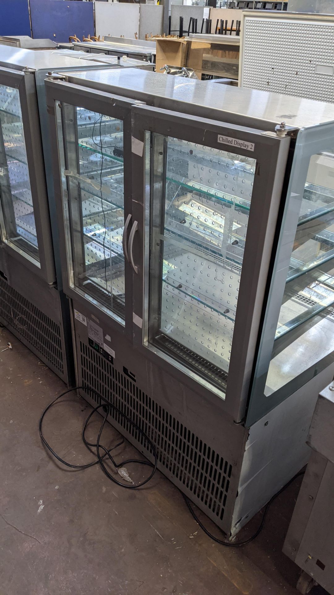 Stainless steel & glass open front refrigerated display unit - Image 6 of 11