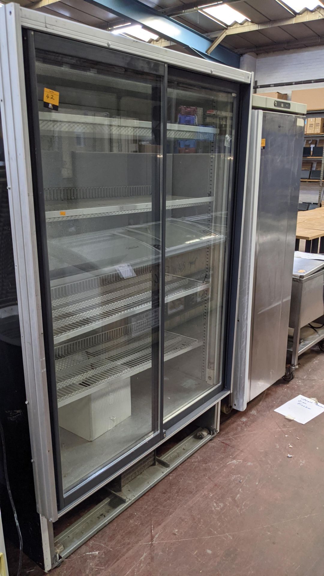 Caravell upright display fridge with twin clear sliding doors - Image 2 of 9