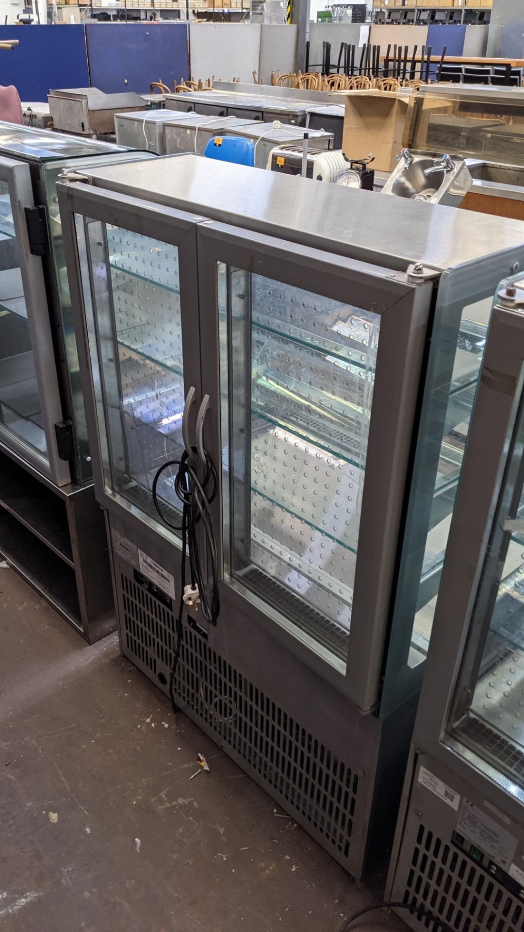 Stainless steel & glass open front refrigerated display unit - Image 6 of 12