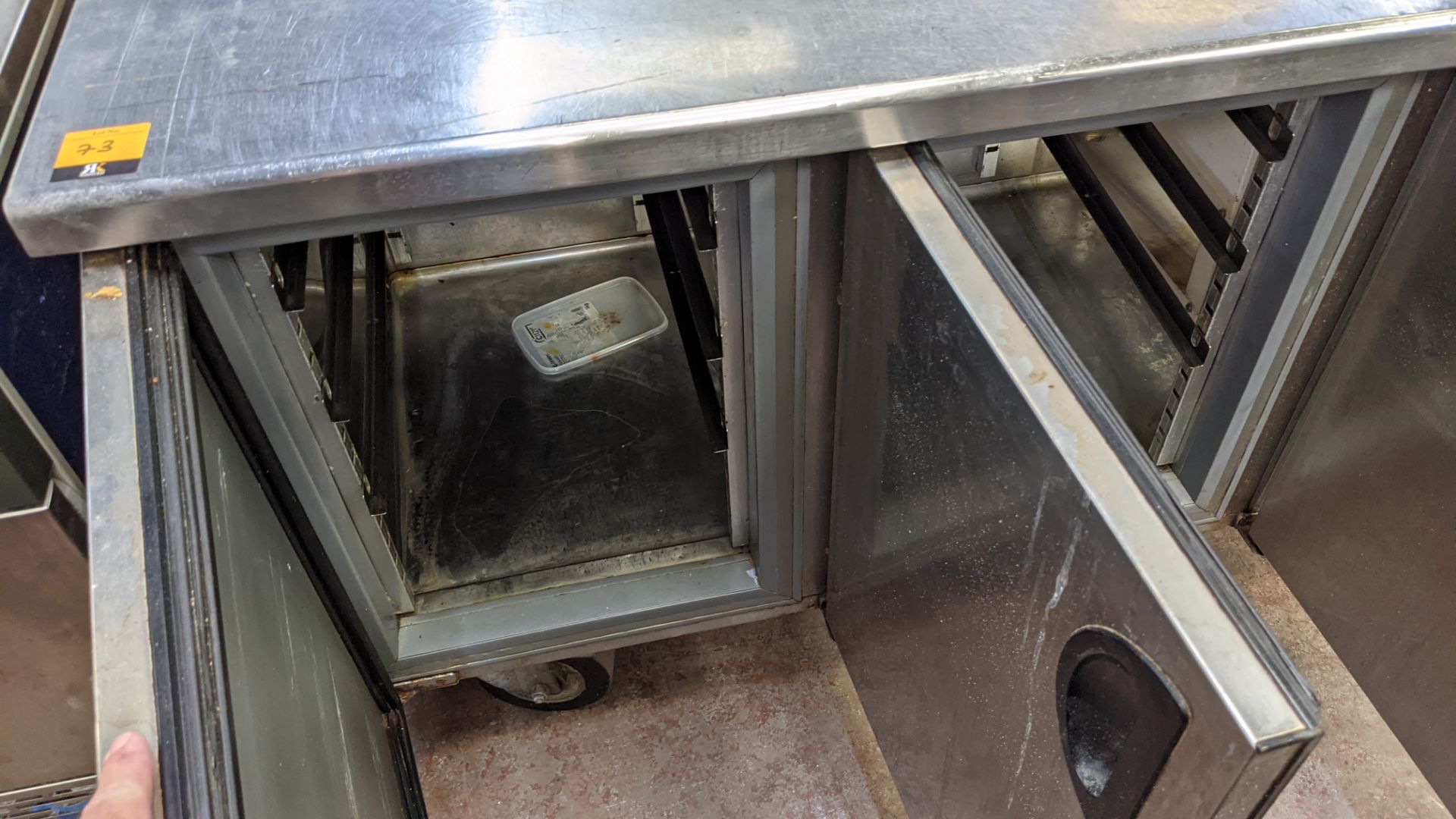 Large refrigerated stainless steel mobile prep cabinet - Image 5 of 6