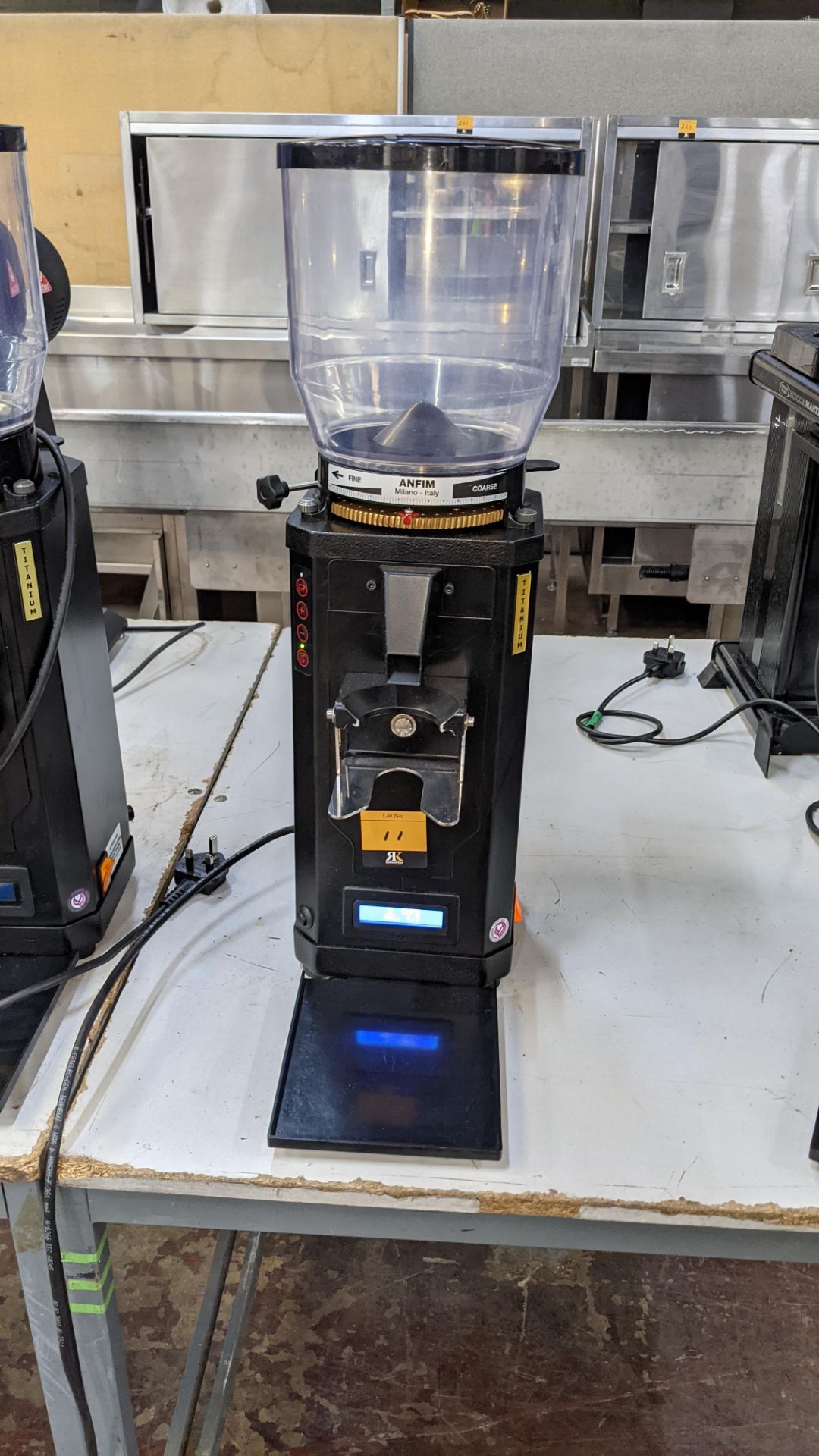 2019 Anfim model SPii titanium espresso grinder with digital display. Understood to have been purcha