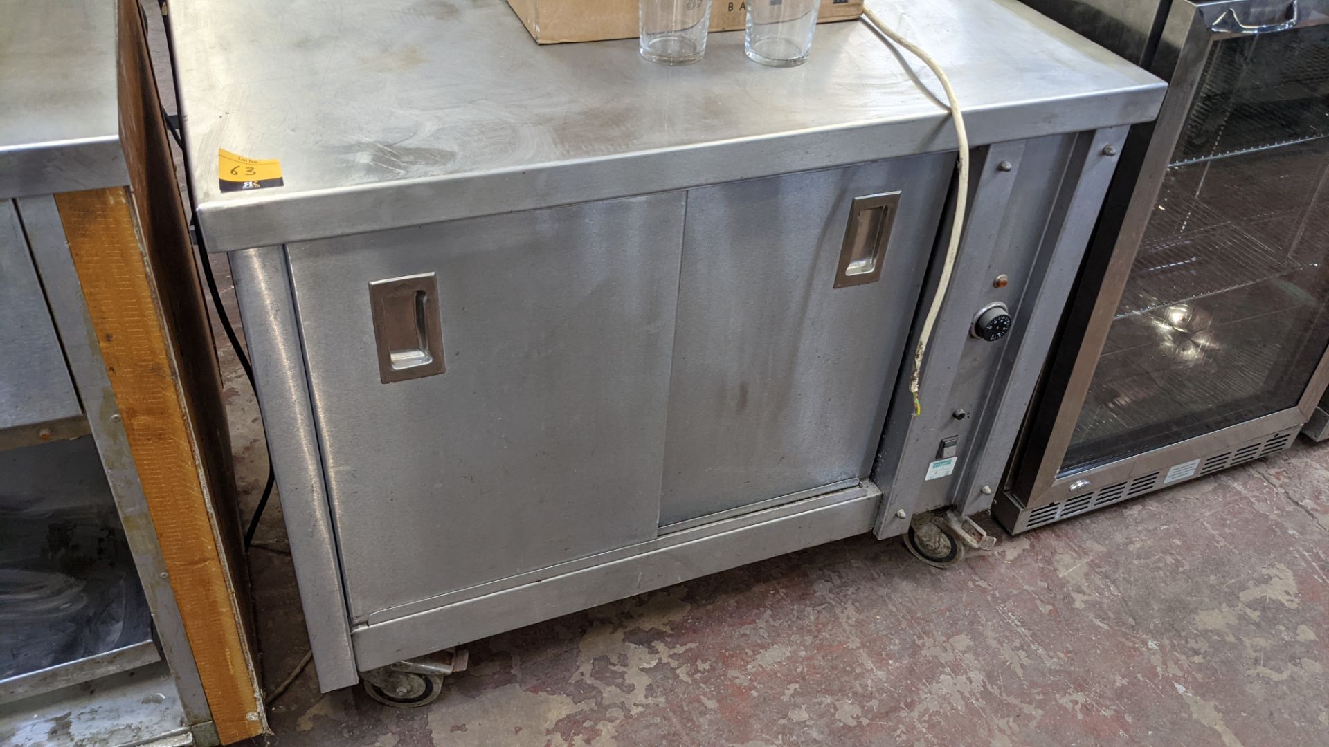 Stainless steel mobile warming cupboard - Image 2 of 7