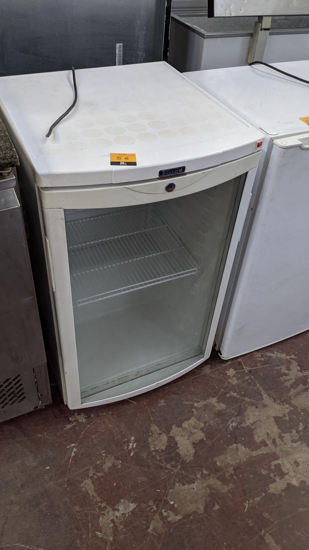 Blizzard counter height clear front fridge